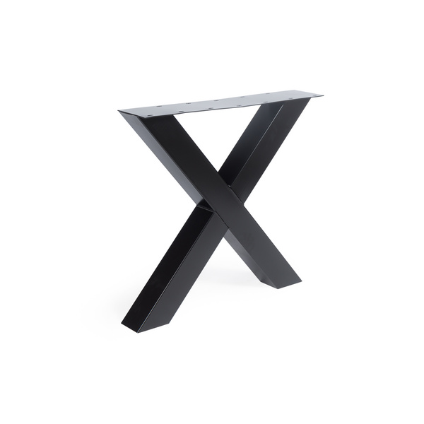 Metall X Gestell 100x100mm matt schwarz RAL 9005