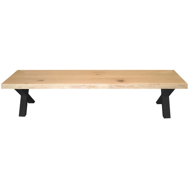 Bankplatte Castle Line Eiche, gerade Kante