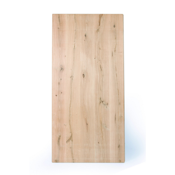 Tischplatte Castle Line Eiche geschliffen, gerade Kante, mit Stahlprofilen