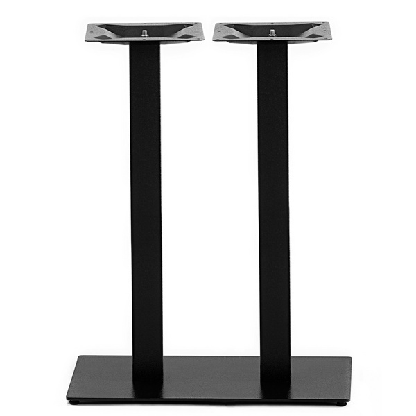 Gasto Untergestell Alu Doppel (Stehtisch) Pulverbeschichtet Schwarz 700x400x1080mm