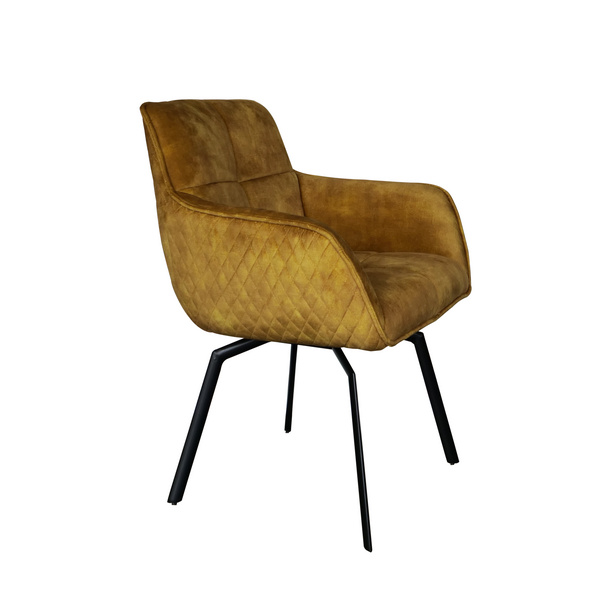Drehstuhl Peter 360 Grad Stoff Macau Farbe.: Amber Format: H:86 B:60 T:45 Sitzh: 50cm