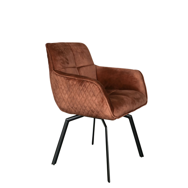 Drehstuhl Peter 360 Grad Stoff Macau Farbe.: Bronze Format: H:86 B:60 T:45 Sitzh: 50cm