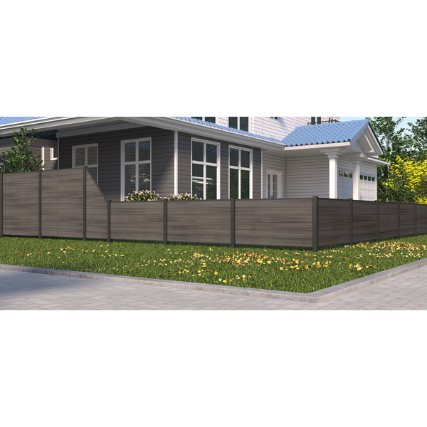 Sichtschutzzaun WPC Silver Gray "Portland"