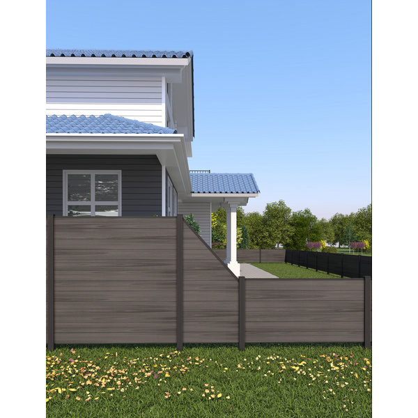 Sichtschutzzaun WPC Silver Gray "Portland"