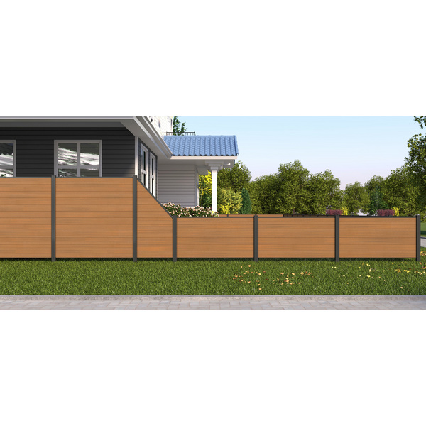 Sichtschutzzaun WPC Teak "Portland"