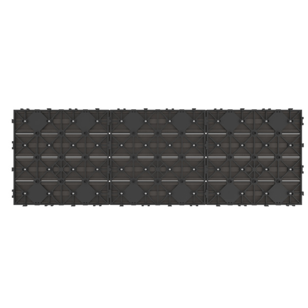 Terrassenfliese WPC Teak einseitig Holzstruktur - 2,3 mm stark