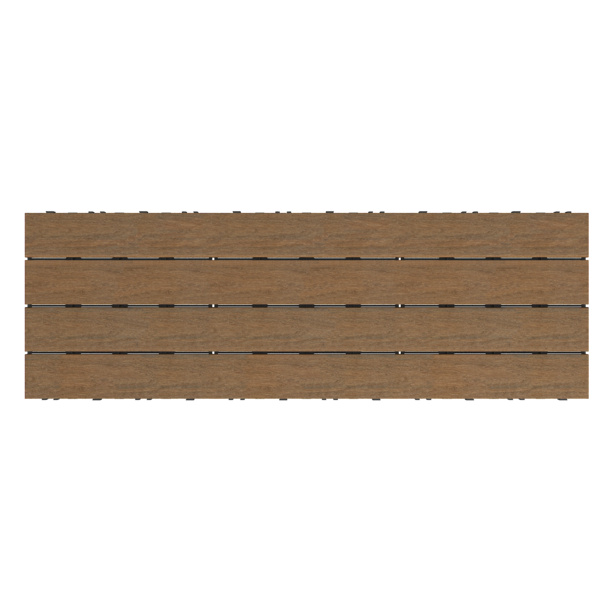 Terrassenfliese WPC Silver Gray einseitig Holzstruktur - 2,3 mm stark