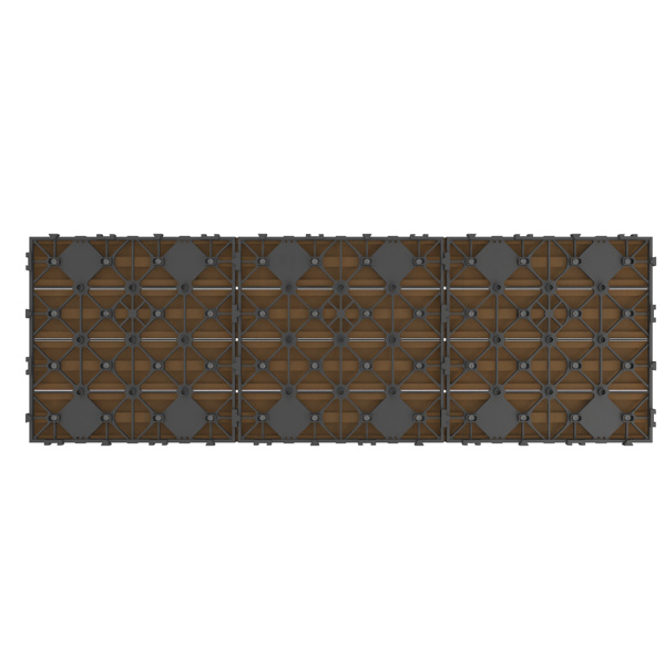 Terrassenfliese WPC Silver Gray einseitig Holzstruktur - 2,3 mm stark
