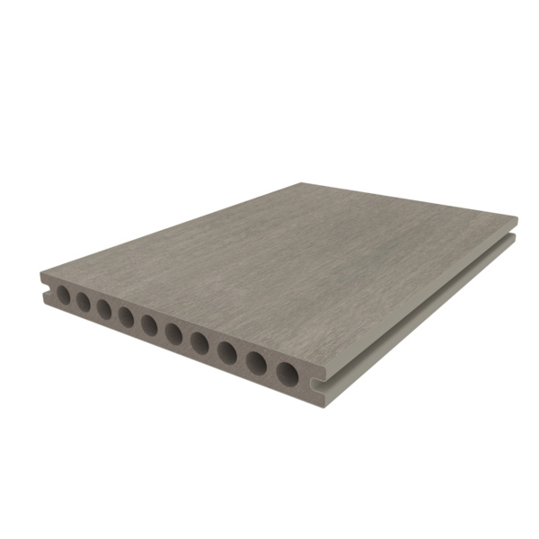 Terrassendiele WPC massiv Antique einseitig Holzstruktur, einseitig glatt, längsseitige Nut, UH22 - 23 x 210 mm