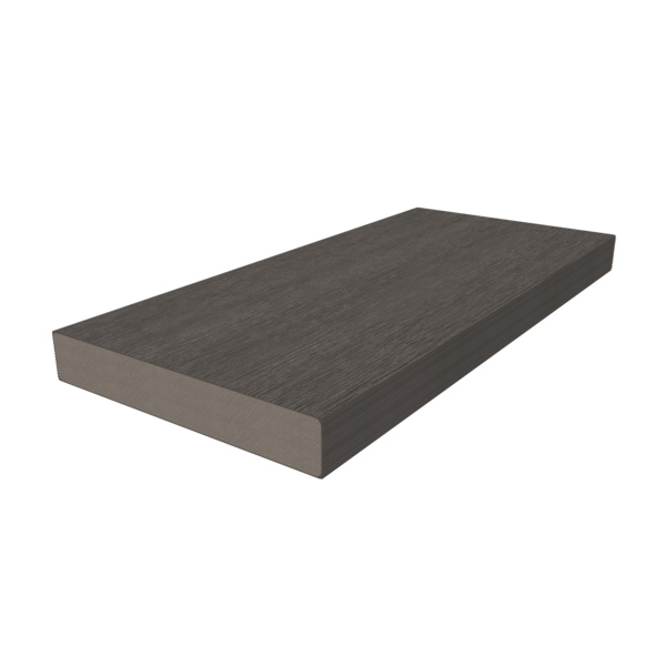 Terrassendiele WPC massiv Silver Gray einseitig Holzstruktur, einseitig glatt, US07 - 23 x 138 mm
