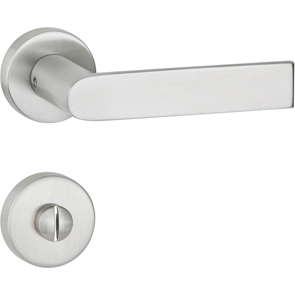 Drückergarnitur Orbio, Edelstahl matt, Klipp-Rosette, WC