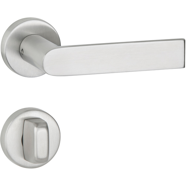 Drückergarnitur Orbio, Edelstahl matt, Klipp-Rosette, WC