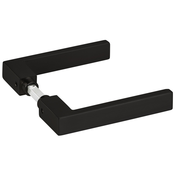 Drückerpaar Quadrino, Schwarz matt