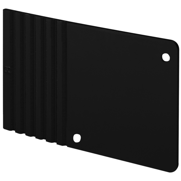 Endkappenpaar für Laufschiene, Schwarz matt, 74x58mm