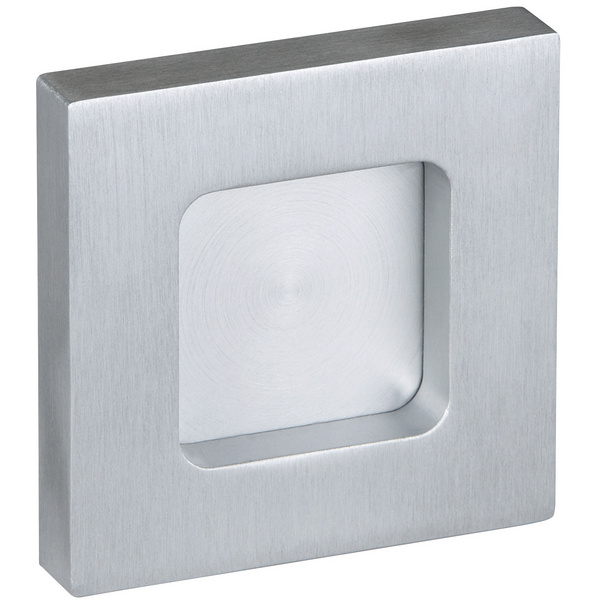 Griffmuschel Caro eckig, Edelstahl, selbstklebend