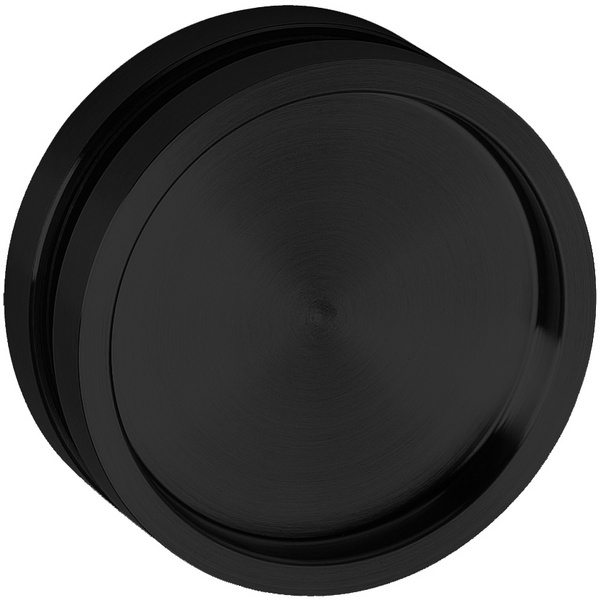 Griffmuschel Circolo rund, Schwarz matt, selbstklebend