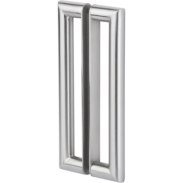 Stoßgriffpaar Manaro rund, Edelstahl matt, Länge 220mm, Achsmaß 200mm, inkl. Montagehilfe