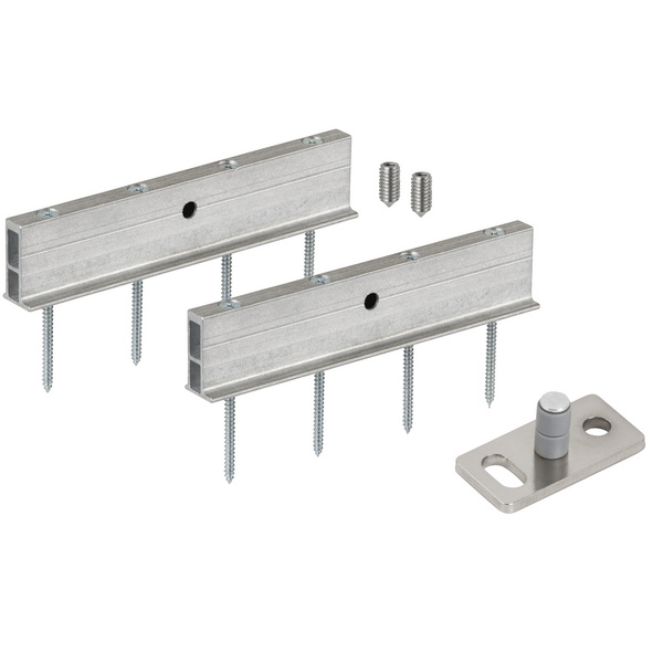 Holz Adapter Set, direkte Verschraubung auf Türblatt, Tragkr. 80kg