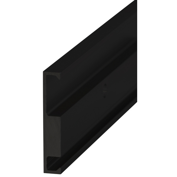 Wandabstandsprofil 10mm, Alu, Schwarz matt, 58mm hoch, Profillänge 2000mm