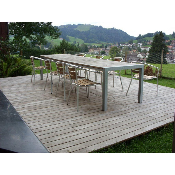 Terrassendiele Robinie beidseitig glatt, keilgezinkt