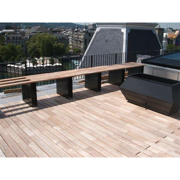 Terrassendiele Robinie beidseitig glatt, keilgezinkt